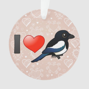 Ornamento Eu amo Magpies