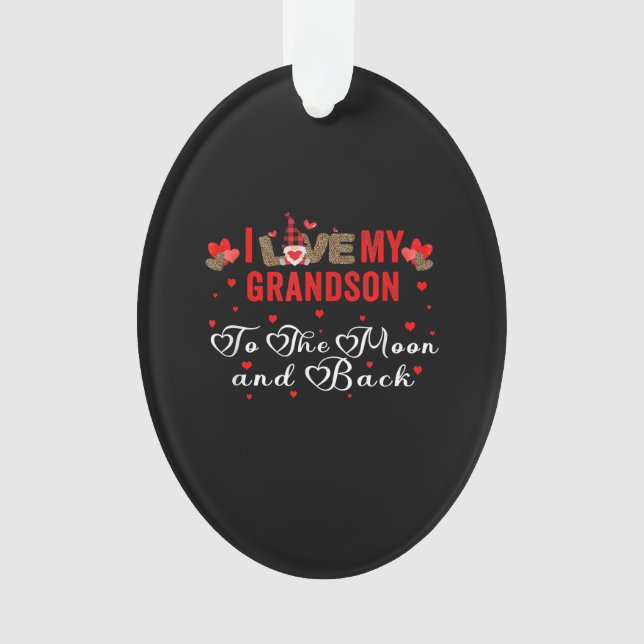 Ornamento Eu Amo Meu Avô À Lua E De Volta (Frente)