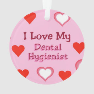Ornamento Eu amo meu higienista dental - corações