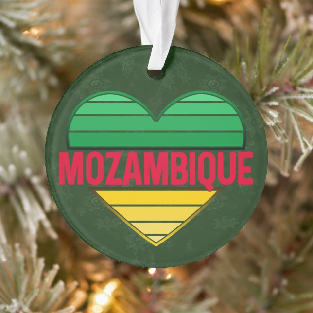 Ornamento Eu Amo Moçambique, Coração Mozambicano (Árvore)