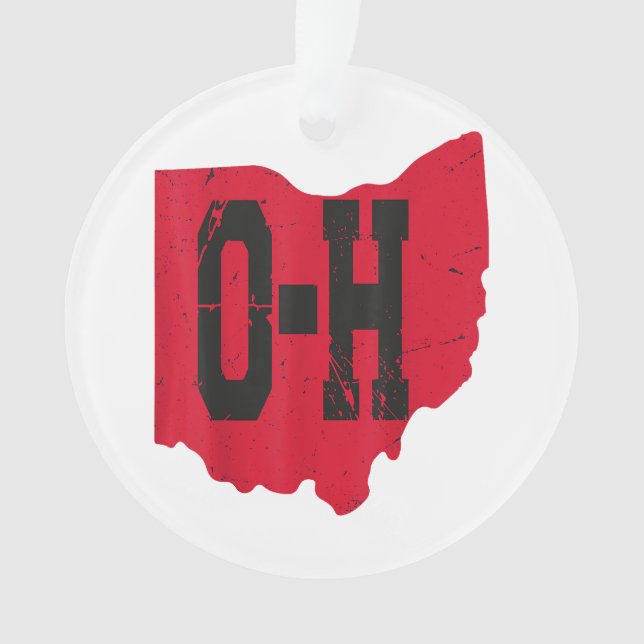 Ornamento Eu Amo O Meu Script Home De Ohio, Ohio Buckeye Sta (Frente)