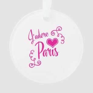 Ornamento Eu amo Paris - estilo do vintage de J'adore Paris
