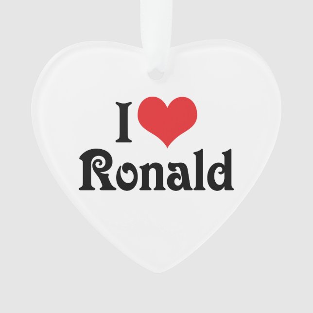 Ornamento Eu Amo Ronald (Frente)