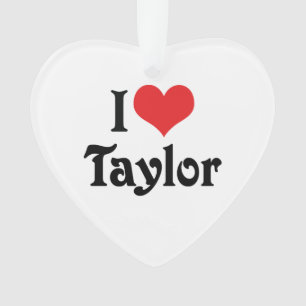 Ornamento Eu amo Taylor