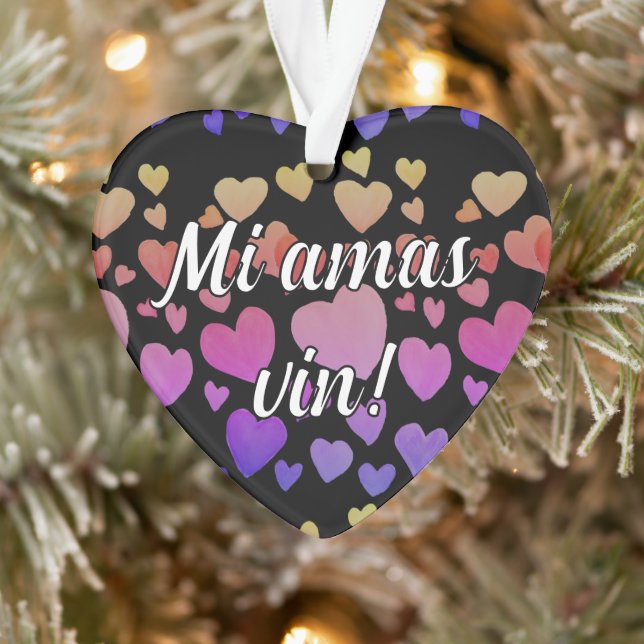 Ornamento Eu amo você! (Personalizável) (Árvore)