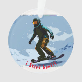 Ornamento Eu Esquiiei Banff - Snowboarder