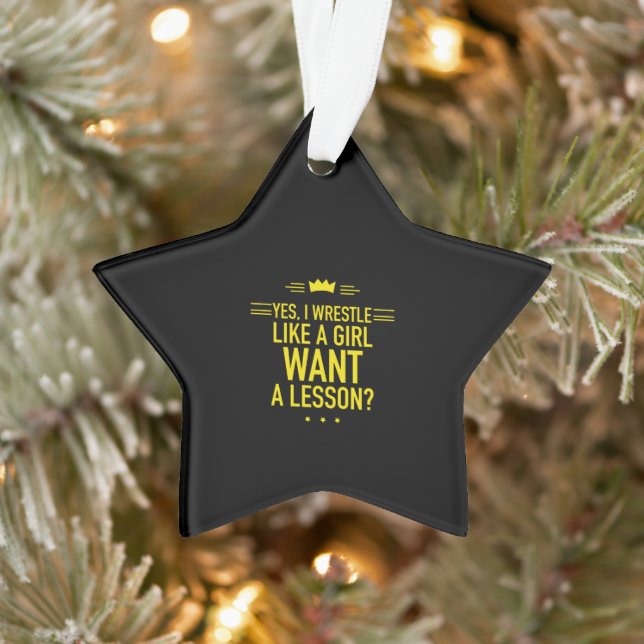 Ornamento Eu luto como uma garota (Árvore)