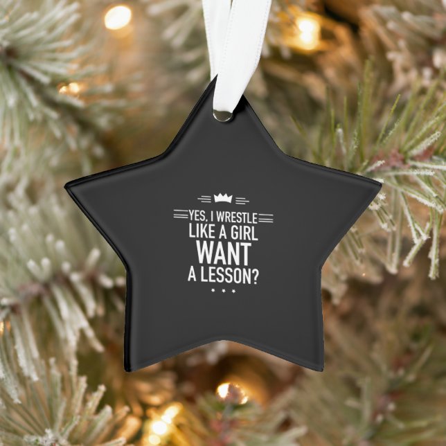 Ornamento Eu luto como uma garota engraçada (Árvore)