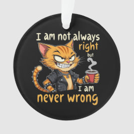Ornamento Eu nem sempre estou certo, mas nunca estou errado