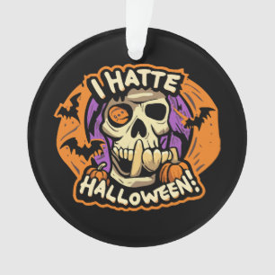 Ornamento eu odeio o halloween