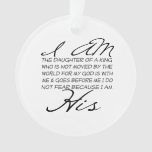 Ornamento Eu sou sua inspiração cristã