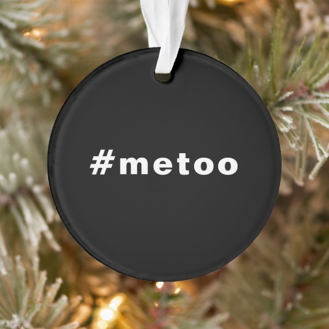 Ornamento eu também, #metoo, orgulho preto branco (Árvore)
