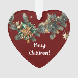 Ornamento Eu te amo no Natal