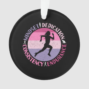 Ornamento Executando Mindset - Cota de Resistência Girly Run