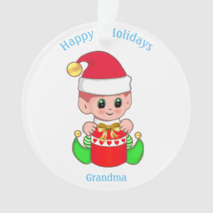 Ornamento Fada de Natal Fofo Para a Vovó