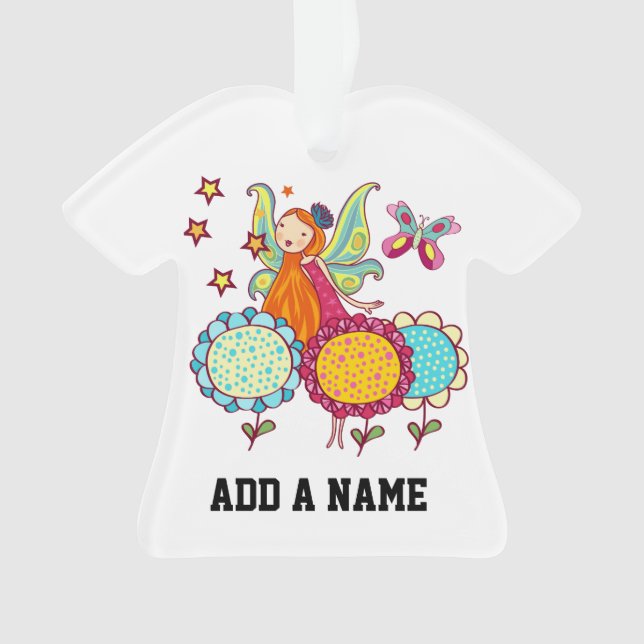 Ornamento Fada do jardim com flores (Frente)