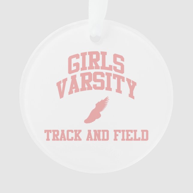 Ornamento Faixa e Campo de Varsity Girls Rosa (Frente)