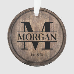 Ornamento Falso inicial do nome de família do vintage do