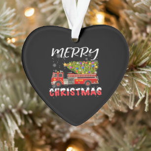 Ornamento Família de Natal dos Bombeiros de Pinheiros de Cam