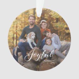 Ornamento Família de Roteiro Alegre Moderno Foto em Acrílico