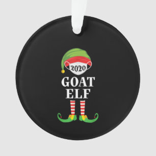 Ornamento Família do Grupo de Natal do Goat Elf Corresponde
