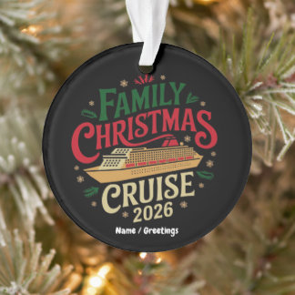 Ornamento Family Christmas Cruise Holiday Travel Celebration