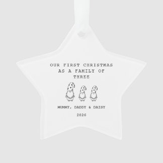 Ornamento Family Of 3 Christmas Gonk Star Ornament