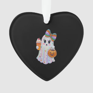 Ornamento Fantasma com Rhinestones de Halloween na Moda