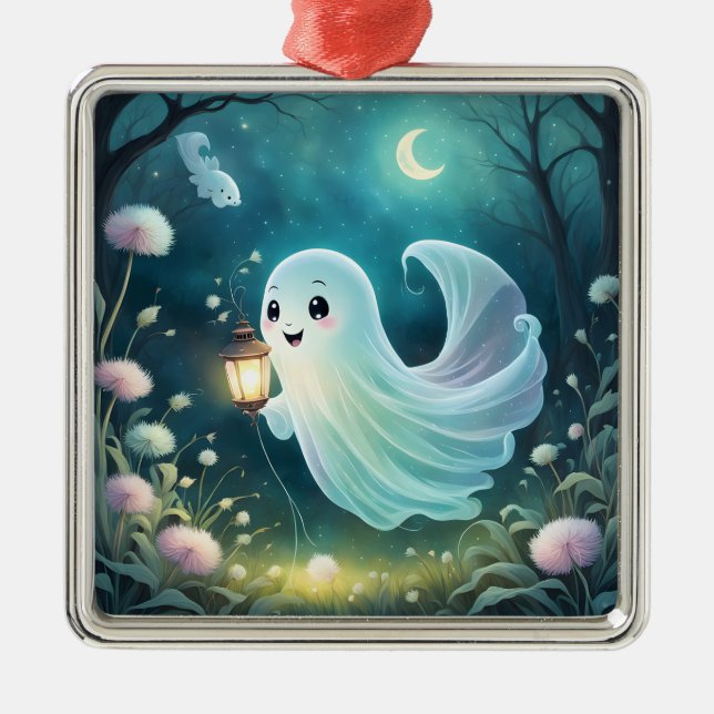 Ornamento Fantasma Cute Creepy (Frente)