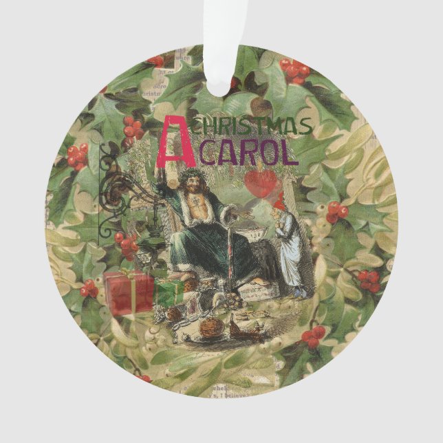 Ornamento Fantasma da Ilustração de Natal Presente (Frente)