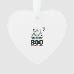 Ornamento Fantasma de Halloween Ciência Divertida Vintage_1