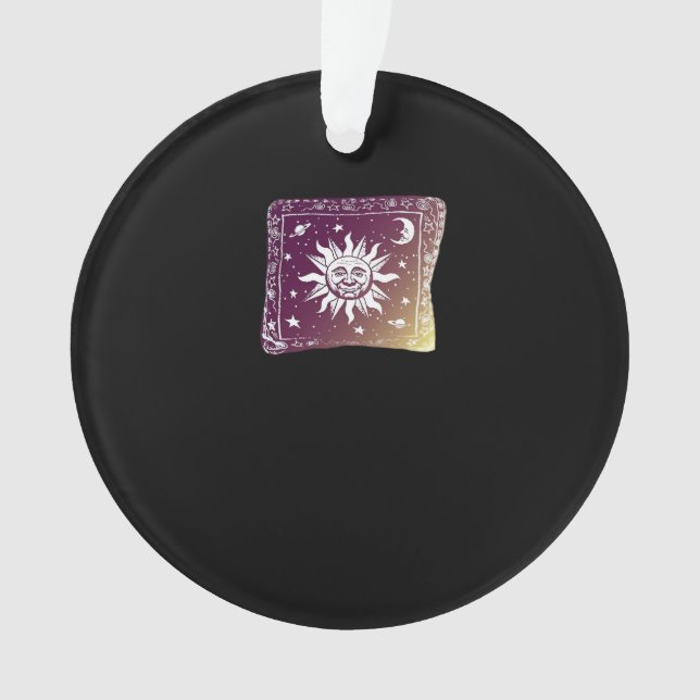 Ornamento Feiticeira Gótica Gótica de Cor Moon Boho (Frente)