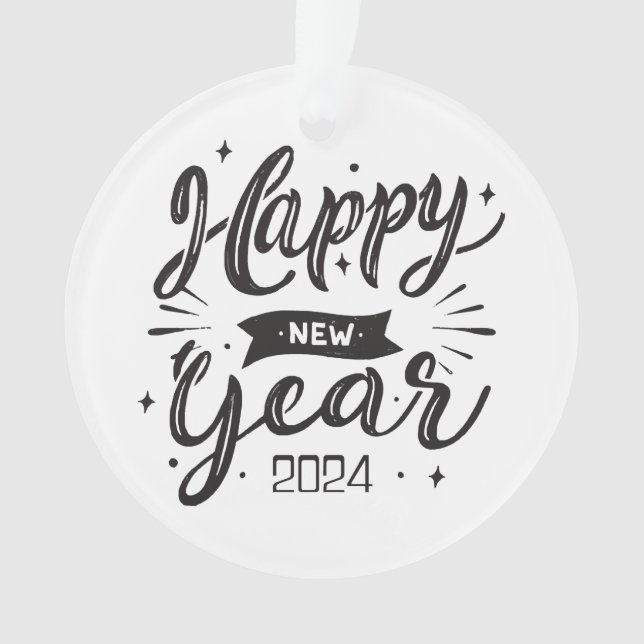 Ornamento Feliz ano novo 2024 (Frente)