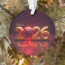 Ornamento Feliz ano novo 2026