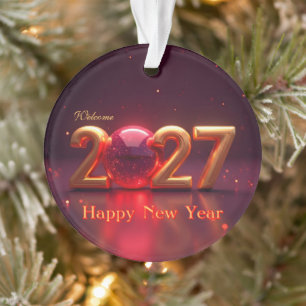 Ornamento Feliz ano novo 2026