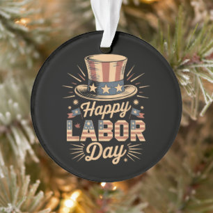 Ornamento Feliz Celebração Patriótica do Dia do Trabalho