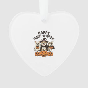 Ornamento Feliz Como-O-Queremos Corgi Dia das Bruxas Cachorr