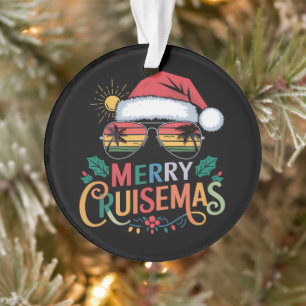 Ornamento Feliz Cruisemas 2024 Natal Papai Noel Rena 