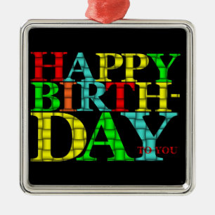 Ornamento Feliz de Aniversário