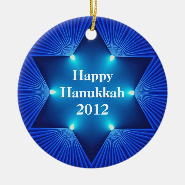Ornamento Feliz de Hanukkah 2012 (Frente)