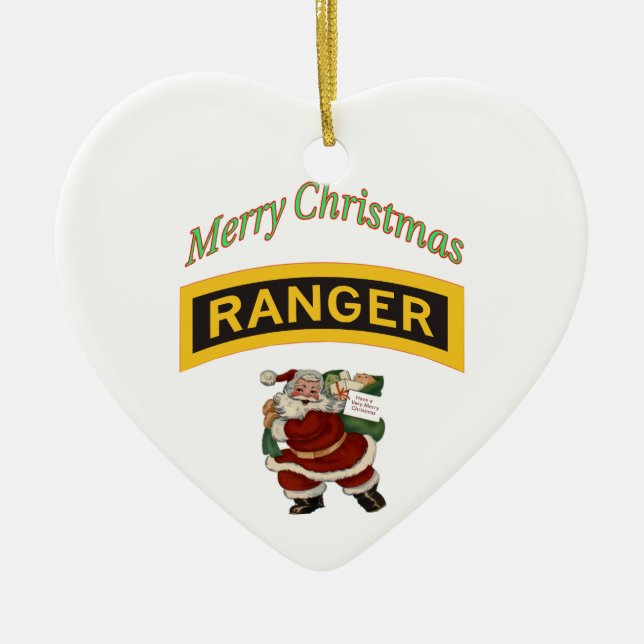 Ornamento Feliz de Natal Ranger (Frente)