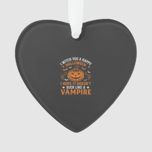 Ornamento Feliz Dia das Bruxas Vampiro Abóbora Bruxa Chapéu