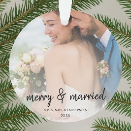 Ornamento Feliz e casado | Newleyweds Primeiro Natal