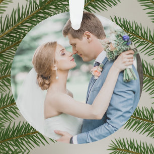 Ornamento Feliz e casado Primeiro Natal em Newlyweds