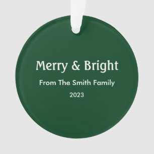Ornamento Feliz e Natal Brilhante Nome Personalizado do Caça