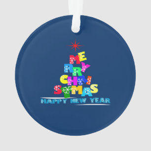 Ornamento Feliz Feliz ano novo de Natal