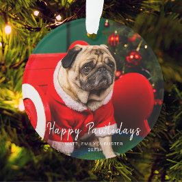 Ornamento Feliz Feliz Pawlidays de Cachorro Feliz