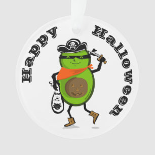 Ornamento Feliz Halloween Pirate Avocado