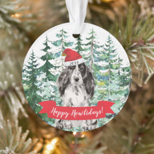 Ornamento Feliz Howlidays Cocker Spaniel Natal