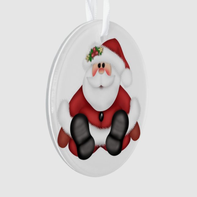 Ornamento feliz jolly Santa Claus (Frente)